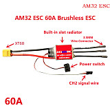 JMT AM32 60A 80A 150A 200A Brushless ESC 2-6S BEC 6V/2A 6V/5A For 1/10 1/8 RC Car Airplane Aircraft