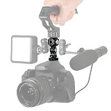 Aluminum Alloy Cold Shoe Mount Adapter 1/4  3/8  Arri Hole for DSLR Camera Cage 360° Rotation Hot Shoe Microphone LED Lights Ball Head Tripod Monitor Stand Support Photography Accessories For GOPRO/Insta360/DJI OSMO 360