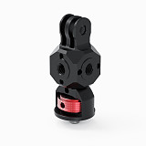 Aluminum Alloy Cold Shoe Mount Adapter 1/4  3/8  Arri Hole for DSLR Camera Cage 360° Rotation Hot Shoe Microphone LED Lights Ball Head Tripod Monitor Stand Support Photography Accessories For GOPRO/Insta360/DJI OSMO 360