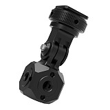 Aluminum Alloy Cold Shoe Mount Adapter 1/4  3/8  Arri Hole for DSLR Camera Cage 360° Rotation Hot Shoe Microphone LED Lights Ball Head Tripod Monitor Stand Support Photography Accessories For GOPRO/Insta360/DJI OSMO 360