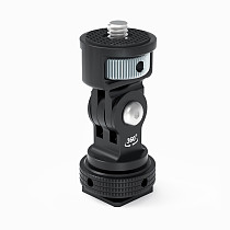 Aluminum Alloy Cold Shoe Mount Adapter 1/4  3/8  Arri Hole for DSLR Camera Cage 360° Rotation Hot Shoe Microphone LED Lights Ball Head Tripod Monitor Stand Support Photography Accessories For GOPRO/Insta360/DJI