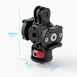 Aluminum Alloy Cold Shoe Mount Adapter 1/4  3/8  Arri Hole for DSLR Camera Cage 360° Rotation Hot Shoe Microphone LED Lights Ball Head Tripod Monitor Stand Support Photography Accessories For GOPRO/Insta360/DJI OSMO 360