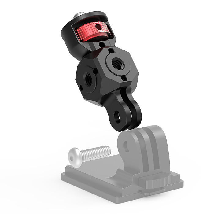 Aluminum Alloy Cold Shoe Mount Adapter 1/4  3/8  Arri Hole for DSLR Camera Cage 360° Rotation Hot Shoe Microphone LED Lights Ball Head Tripod Monitor Stand Support Photography Accessories For GOPRO/Insta360/DJI OSMO 360