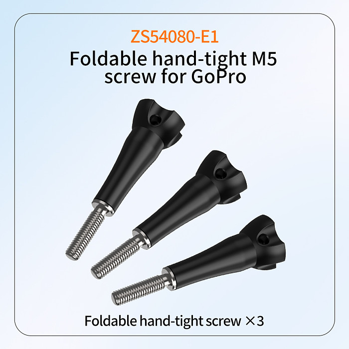Stainless steel M5*19 Screw For Sports Cameras Foldable M5 Hand Screw Adapter For GoPro 13 12 Accessories For GOPRO full Serise Camera For DJI Action Cameras Monopod Tripod Selfie Stick Mount