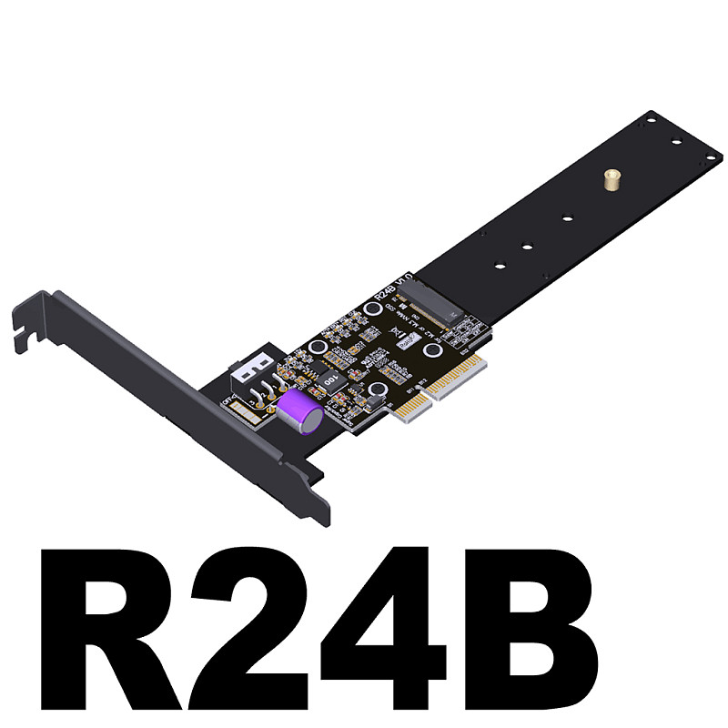 ADT Link PCIe 5.0 x4 to M.2/M.3 NVMe Solid State Drive Adapter Cartridge Support Gen5