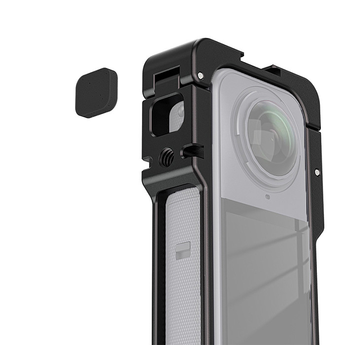 Aluminum Alloy Protective Case For Insta360 X5 Camera Cage Expansion Frame with Cold Shoe Mount Horizontal/Vertical Shooting Rig