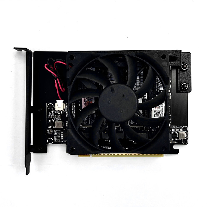 (ADT Link) PCIe 5.0 x16 to 4-Port M.2 NVMe Hard Drive Split Adapter Expansion Card (R34A)