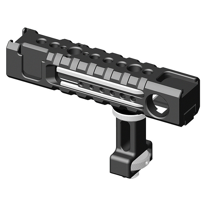 Camera Top Handle Handgrip with 3/8 Arri Locating Screw 15MM Rod Clamp Cold Shoe for Nikon Canon Sony DSLR Camera Cage Handle