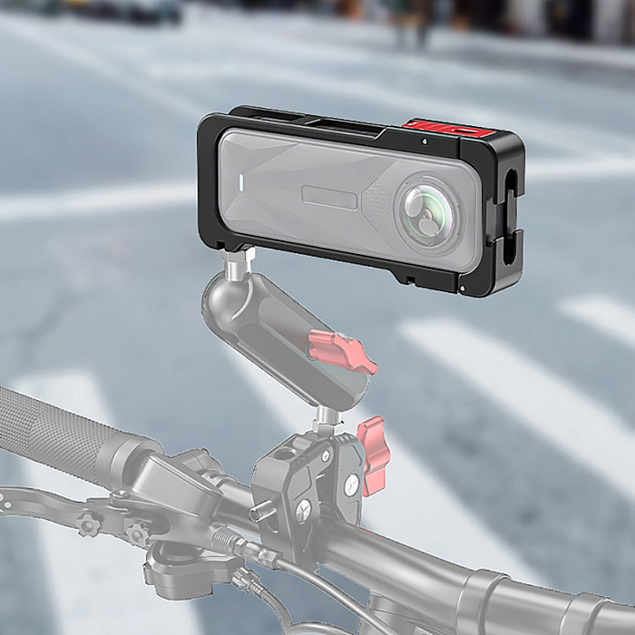 Aluminum Alloy Protective Case For Insta360 X5 Camera Cage Expansion Frame with Cold Shoe Mount Horizontal/Vertical Shooting Rig