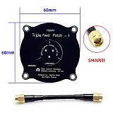 Triple Feed Patch 4.9G-6.2Ghz 5.8GHz 8DB/14DB High Gain Antenna LHCP RHCP For RC Long Range FPV Drone Receiver Monitor