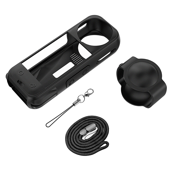 Silicone Desktop Base / Silicone Stand Base Protective Frame with Lens Cap For Insta 360 X5 Camera