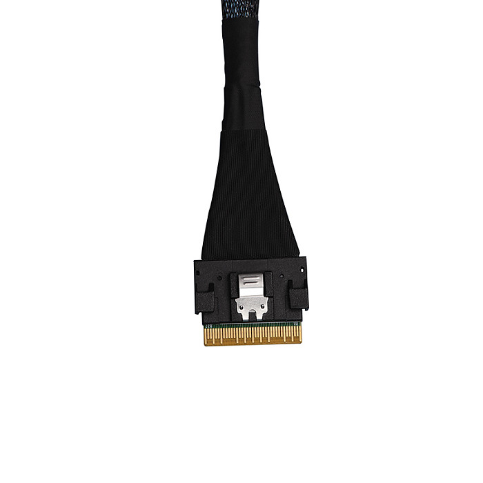 PCIe4.0 SlimSAS 8X (SFF-8654) to SlimSAS X8 SFF-8654 Cable Male to Male Silver-plated Wire Support for GPU Graphics Card