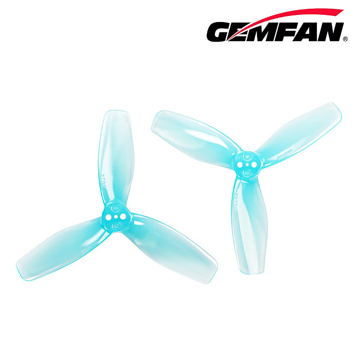 (2 pairs) GEMFAN 3024 Three bladed Paddle 1.5mm/t-mount-PC Material For 1408kv Motor FPV Drone