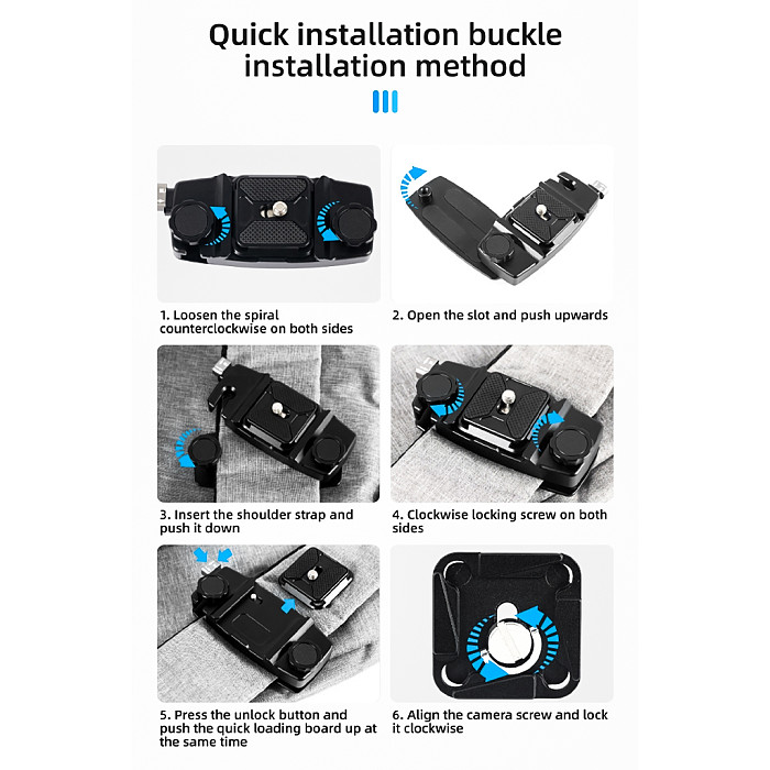 Quick Detachable Camera Quick Hanging Mirrorless Suitable For Gopro Sports Camera Backpack Clip Hiking Backpack Camera Bracket Base