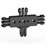 Aluminum Alloy 3-card Live Streaming Bracket 1/4 Arri Positioning Screw Hole For GOPRO13/DJI Sports Cameras Expansion Adapter Accessories