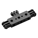 Aluminum Alloy 3-card Live Streaming Bracket 1/4 Arri Positioning Screw Hole For GOPRO13/DJI Sports Cameras Expansion Adapter Accessories