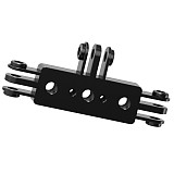 Aluminum Alloy 3-card Live Streaming Bracket 1/4 Arri Positioning Screw Hole For GOPRO13/DJI Sports Cameras Expansion Adapter Accessories