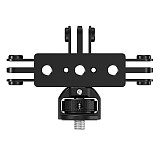 Aluminum Alloy 3-card Live Streaming Bracket 1/4 Arri Positioning Screw Hole For GOPRO13/DJI Sports Cameras Expansion Adapter Accessories