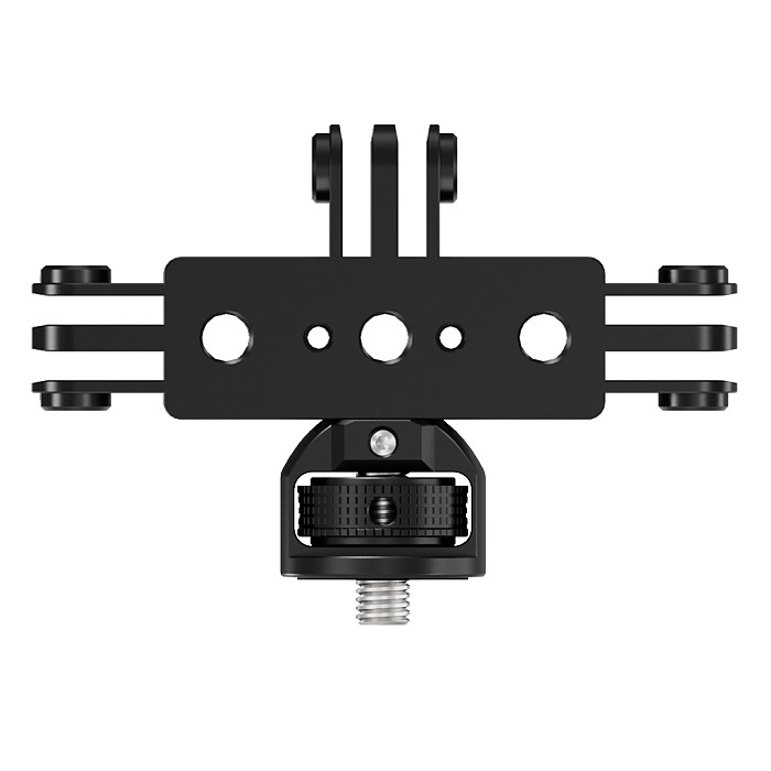 Aluminum Alloy 3-card Live Streaming Bracket 1/4 Arri Positioning Screw Hole For GOPRO13/DJI Sports Cameras Expansion Adapter Accessories