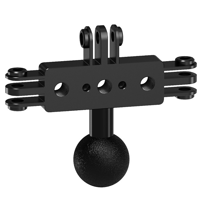 Aluminum Alloy 3-card Live Streaming Bracket 1/4 Arri Positioning Screw Hole For GOPRO13/DJI Sports Cameras Expansion Adapter Accessories