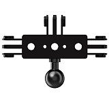 Aluminum Alloy 3-card Live Streaming Bracket 1/4 Arri Positioning Screw Hole For GOPRO13/DJI Sports Cameras Expansion Adapter Accessories