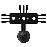 Aluminum Alloy 3-card Live Streaming Bracket 1/4 Arri Positioning Screw Hole For GOPRO13/DJI Sports Cameras Expansion Adapter Accessories