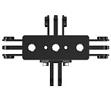 Aluminum Alloy 3-card Live Streaming Bracket 1/4 Arri Positioning Screw Hole For GOPRO13/DJI Sports Cameras Expansion Adapter Accessories