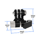 17mm Ball Head Extension Flexible Strong Adhesive Fixed Seat 3-card Holder Bracket PC Plastic Helmet Mount For Insta360/Gopro/DJI Action 5 Pro Sports Cameras
