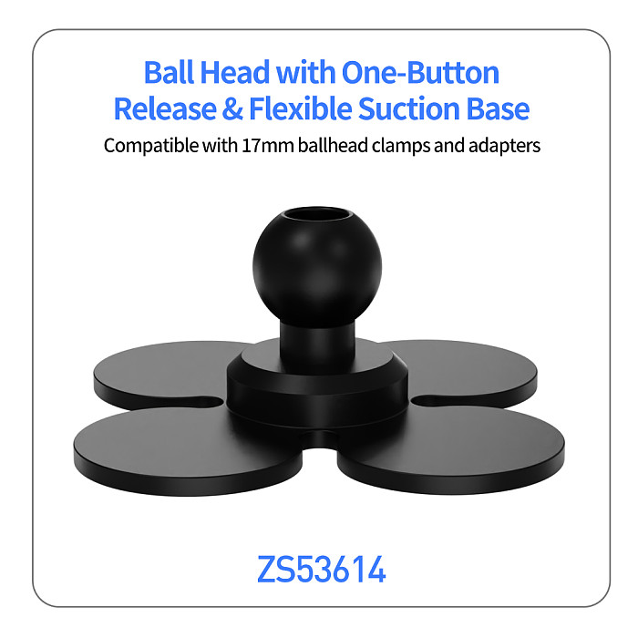 17mm Ball Head Extension Flexible Strong Adhesive Fixed Seat 3-card Holder Bracket PC Plastic Helmet Mount For Insta360/Gopro/DJI Action 5 Pro Sports Cameras