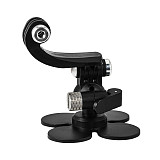 17mm Ball Head Extension Flexible Strong Adhesive Fixed Seat 3-card Holder Bracket PC Plastic Helmet Mount For Insta360/Gopro/DJI Action 5 Pro Sports Cameras