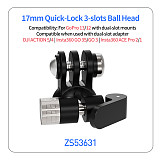 17mm Ball Head Extension Flexible Strong Adhesive Fixed Seat 3-card Holder Bracket PC Plastic Helmet Mount For Insta360/Gopro/DJI Action 5 Pro Sports Cameras
