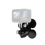 17mm Ball Head Extension Flexible Strong Adhesive Fixed Seat 3-card Holder Bracket PC Plastic Helmet Mount For Insta360/Gopro/DJI Action 5 Pro Sports Cameras