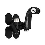 17mm Ball Head Extension Flexible Strong Adhesive Fixed Seat 3-card Holder Bracket PC Plastic Helmet Mount For Insta360/Gopro/DJI Action 5 Pro Sports Cameras