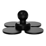 17mm Ball Head Extension Flexible Strong Adhesive Fixed Seat 3-card Holder Bracket PC Plastic Helmet Mount For Insta360/Gopro/DJI Action 5 Pro Sports Cameras