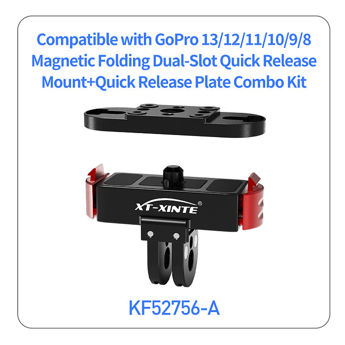 For GOPRO aluminum alloy magnetic quick release and installation base and metal bottom replacement base For GoPro13/12/11/10/9/8 camera replacement