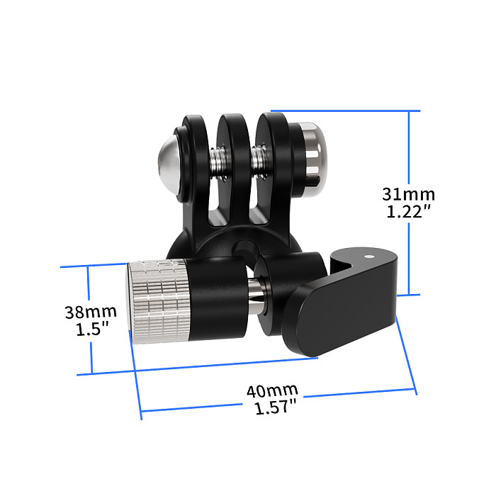 17mm Ball Head Extension Flexible Strong Adhesive Fixed Seat 3-card Holder Bracket PC Plastic Helmet Mount For Insta360/Gopro/DJI Action 5 Pro Sports Cameras