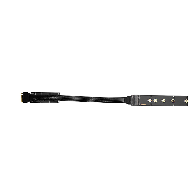 PCIE 5.0 X4 GEN5 SSD Adapter Cable M.2-Mkey Extension Cable 128GBPS for M.2 2280 22110 NVME SSD Silver-plated High-speed Cable