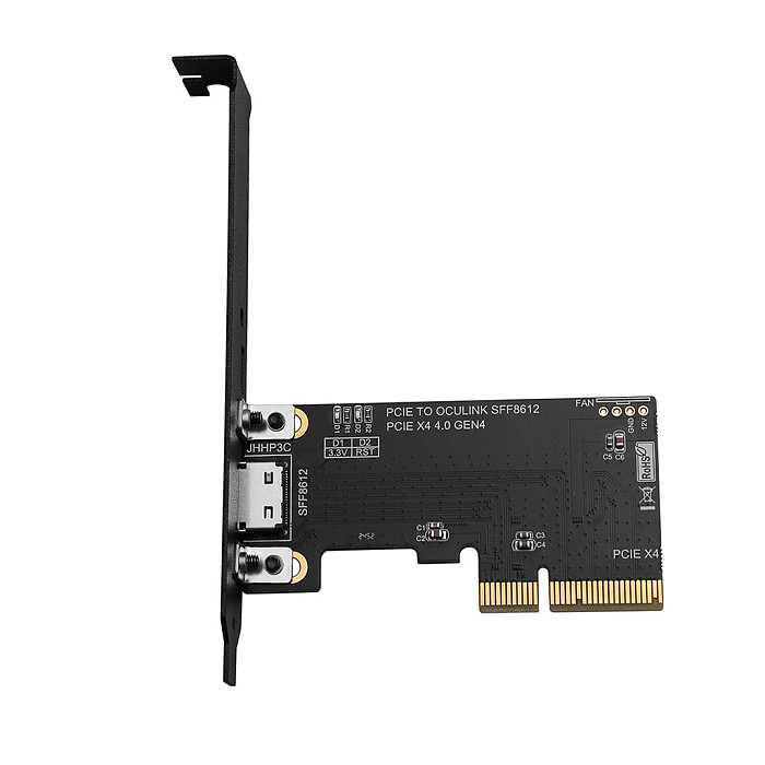 PCIE X4 to Oculink Female Connector PCI-E 4.0 GEN4 to SFF8612 for External Graphics Card Adapter Card Support 8611 Data Cable