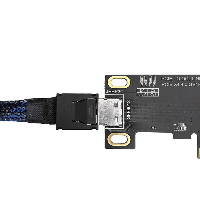 PCIE X4 to Oculink Female Connector PCI-E 4.0 GEN4 to SFF8612 for External Graphics Card Adapter Card Support 8611 Data Cable