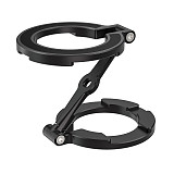 Suitable For MagSafe Car Mounted Dual Head Magnetic Phone Holder Outdoor Live Streaming Folding Aluminum Alloy Phone Holder