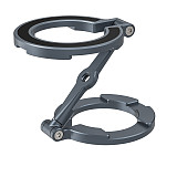 Suitable For MagSafe Car Mounted Dual Head Magnetic Phone Holder Outdoor Live Streaming Folding Aluminum Alloy Phone Holder