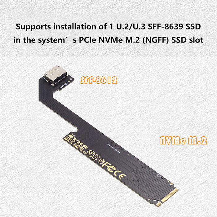 Support AMD ThinkBook 14+16+M.2 Port Oculink SFF8612 External Graphics Card Adapter
