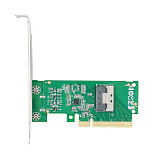 PCIe5.0 x8 to MCIO 8i NVMe+PCIe4.0 SlimSAS SFF8654 Adapter Card