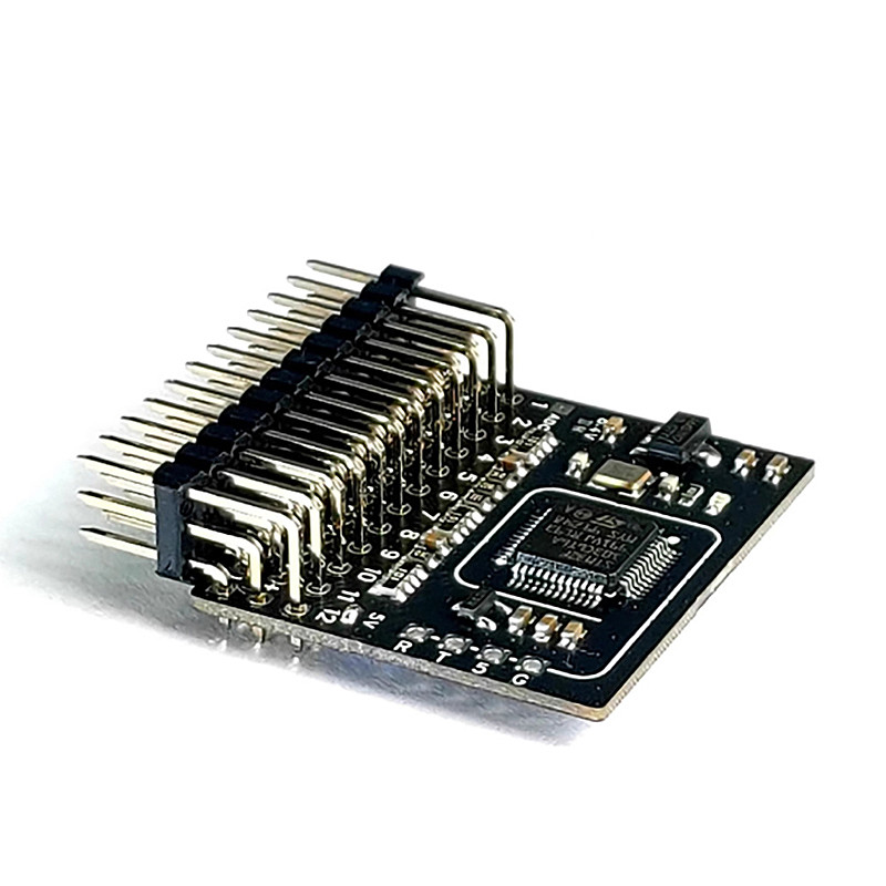 5-12V 12CH CRSF/ELRS to PWM Converter Bend Pin Type Adapter Board 50Hz PWM Output 5-12V BEC for TBS Receiver FPV Drone