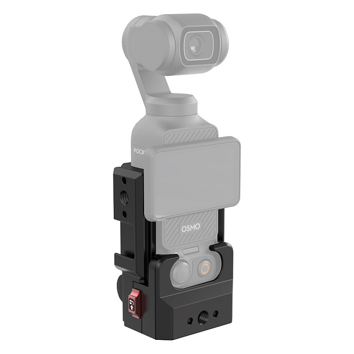 For DJI Pocket3 POCKET4 Two Card Aluminum Alloy 1/4 Arri Positioning Expansion Frame Camera Cage Protection For Selfie Sticks/Bicycle Clips With Three Card 1/4 Screw Thread Adapter Accessories
