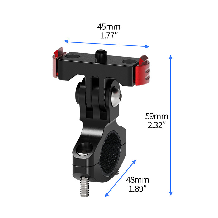 For GoPro13 Action Camera Damping 180/360 Degree Rotation  Front And Rear Adjustment Magnetic Quick Mount For Bicycle Clamp Handlebars