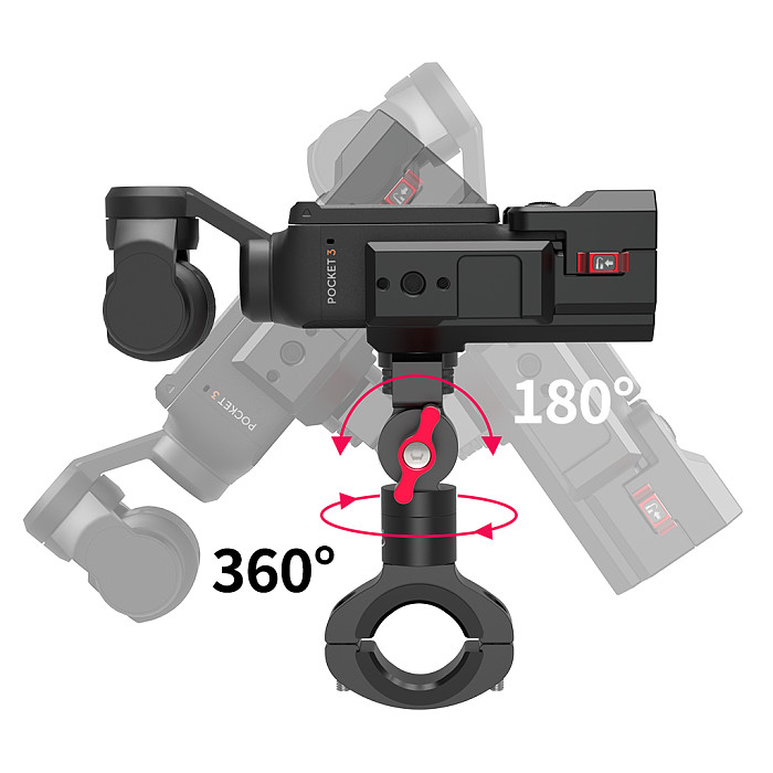 For DJI Pocket3 POCKET4 Two Card Aluminum Alloy 1/4 Arri Positioning Expansion Frame Camera Cage Protection For Selfie Sticks/Bicycle Clips With Three Card 1/4 Screw Thread Adapter Accessories