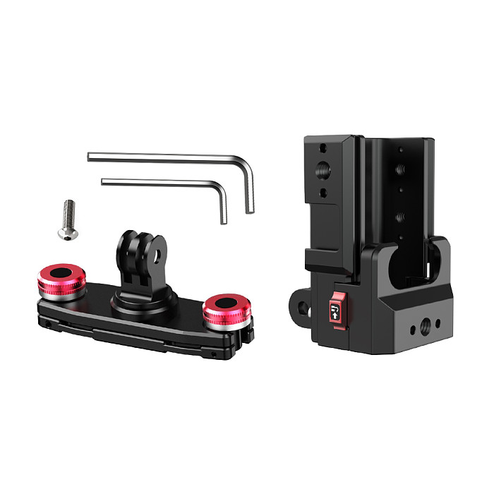 For DJI Pocket3 POCKET4 Two Card Aluminum Alloy 1/4 Arri Positioning Expansion Frame Camera Cage Protection For Selfie Sticks/Bicycle Clips With Three Card 1/4 Screw Thread Adapter Accessories