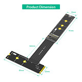 Upgrade Version 270 Degree NGFF M.2 M-Key NVME SSD Extension Cable(Length：30cm) 