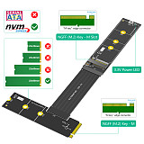 Upgrade Version 270 Degree NGFF M.2 M-Key NVME SSD Extension Cable(Length：30cm) 